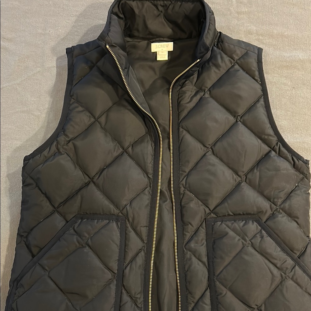 J.Crew Black Quilted Vest